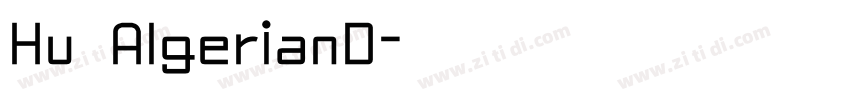 Hu AlgerianD字体转换